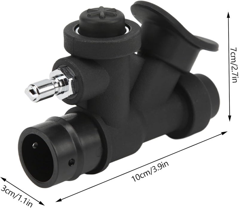 Glomora Scuba Diving Universal Power Inflator - 45° Oral Inflation K Shaped Valve, Relief Valve for Standard 1 Inch Hose Back Flying Side Mount BC - Image 2